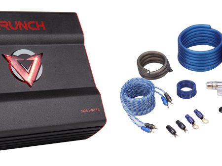 Crunch DR-3125.2D 3125 Watt Car Audio 2-Channel Amplifier Class D+Amp Kit Cheap