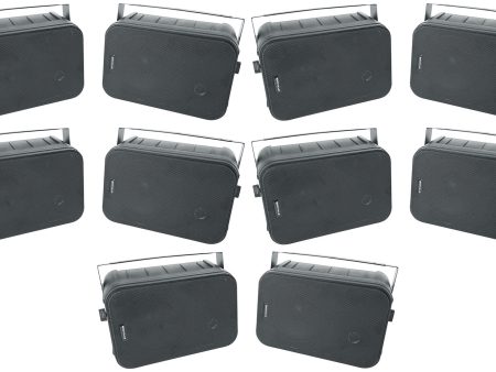 (10) Rockville HP65S-8 6.5  Black Outdoor Indoor Home Theater Speakers+Swivel Brackets Sale