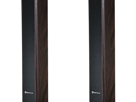 (2) Rockville 28  Wood Studio Monitor Speaker Stands For Mackie MR824 Monitors For Sale