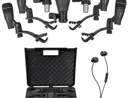 Samson DK707 Drum Mic Kit-(1) Kick+(4) Snare Tom+(2) Pencil+Beyerdynamic Earbuds Online Hot Sale