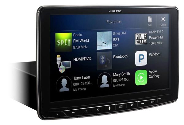 Alpine 9” Digital Media Bluetooth Receiver w  CarPlay For 1998 Ford F-250 Hot on Sale