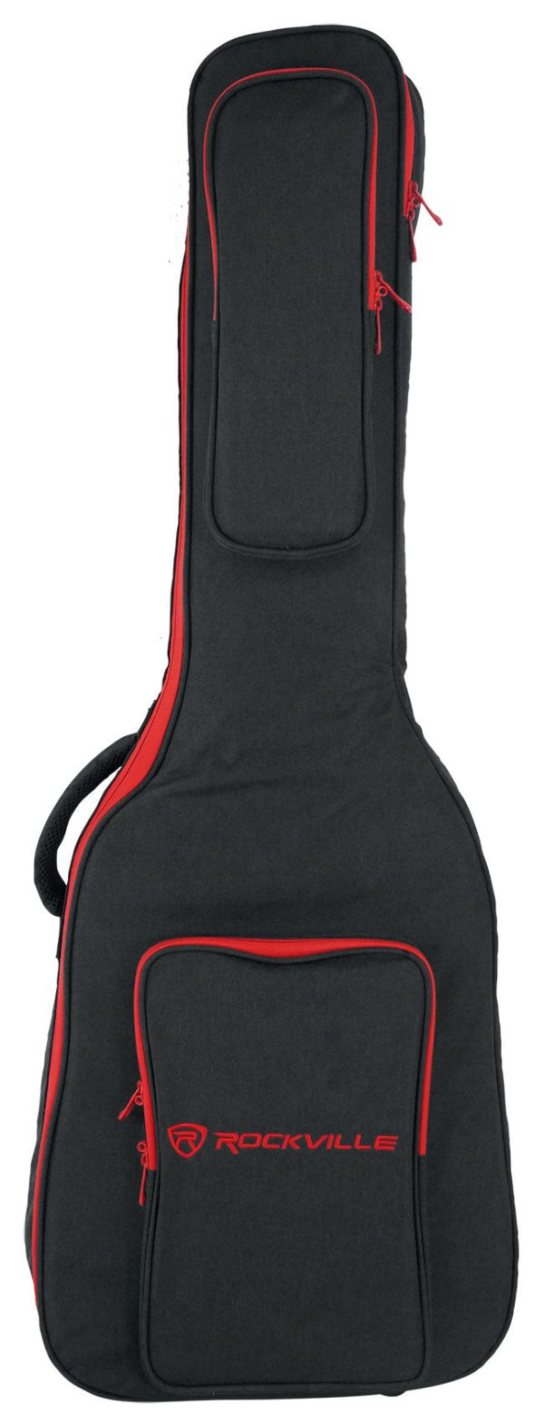 Rockville EGB25-RD Padded Electric Guitar Gig Bag with Neck Pad + Secure Strap Fashion