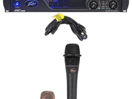 Peavey IPR2 3000 Class D Professional Power Amplifier 3,000 Watt Amp+Blue Mic For Sale