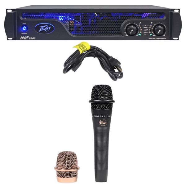 Peavey IPR2 3000 Class D Professional Power Amplifier 3,000 Watt Amp+Blue Mic For Sale