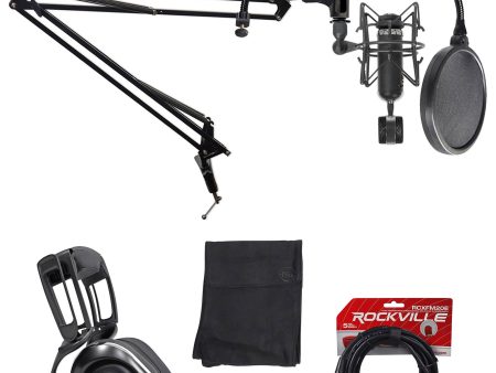 Blue Blackout Spark SL Condenser Microphone+Lola Headphones+Mic Boom+Pop Filter For Cheap