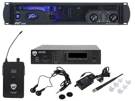 Peavey IPR2 7500 Power Amplifier 7,500 Watt Amp + Nady In-Ear Monitors Supply