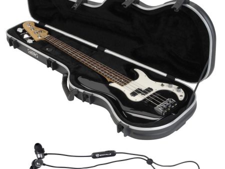 SKB 1SKB-FB-4 Precision Electric Bass Guitar Hard Case+Free Bluetooth EarBuds Cheap