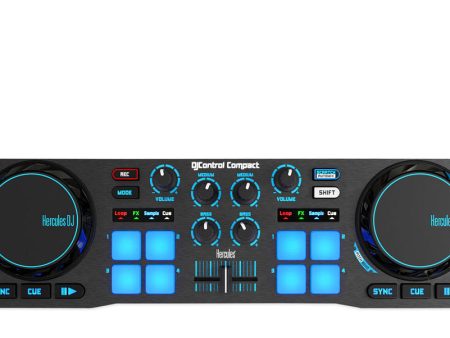 Hercules DJControl Compact USB 2-Deck DJ Controller Mixer+2 JBL Monitor Speakers For Cheap