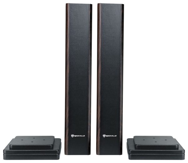 (2) Rockville 28  Wood Studio Monitor Speaker Stands For Presonus R65 Monitors For Discount