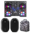 Hercules Instinct P8 2-Deck USB DJ Controller+Pads Lights+JBL Monitors+CAMOPACK Online