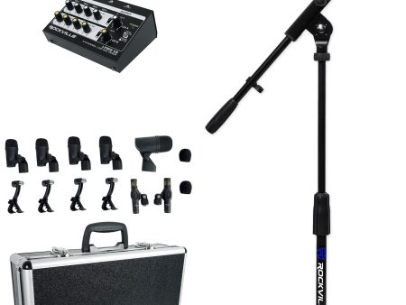 PRESONUS DM-7 Seven-Piece Drum Microphone Kit 7 Drum Mics w  Case+Mixer+Stand Hot on Sale