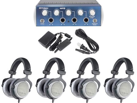 4 Beyerdynamic DT-880-PRO-250 Studio Recording Headphones+Presonus Headphone Amp on Sale