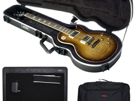 NEW SKB 1SKB-56 Les Paul® Hardshell Guitar Case + SKB PedalBoard + Soft Case Supply