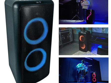 Rockville ELITE PARTY 65 Bluetooth House Party Speaker System w Karaoke Effects Discount