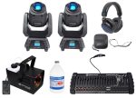 (2) Chauvet Intimidator Spot 260 Moving Heads+Fogger+Controller+Headphones Online Sale