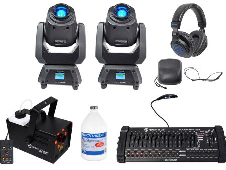 (2) Chauvet Intimidator Spot 260 Moving Heads+Fogger+Controller+Headphones Online Sale