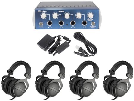 4) Beyerdynamic DT-770-PRO-32 Studio Tracking Headphones+Presonus Headphone Amp Cheap