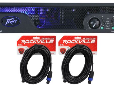 Peavey IPR2 7500 7,500 Watt RMS Pro Power Amplifier + Speakon to Speakon Cables Fashion