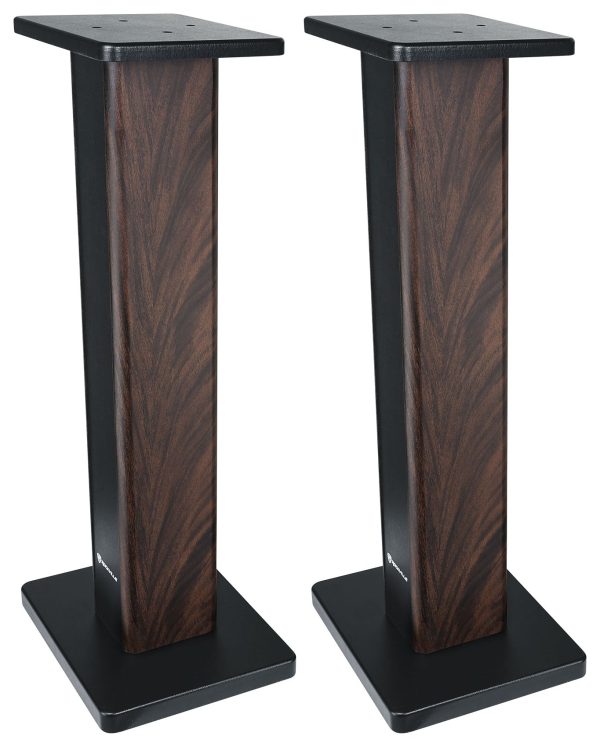 (2) Rockville 28  Wood Studio Monitor Speaker Stands For Presonus R65 Monitors For Discount