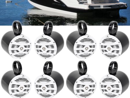 (8) Kenwood 6.5  1200w Marine Wakeboard Tower Speakers+8-Channel Amplifier and Wires For Cheap